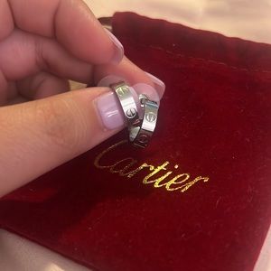 Mini silver earrings